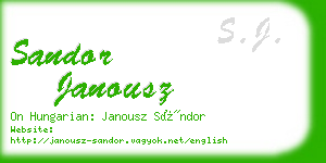 sandor janousz business card